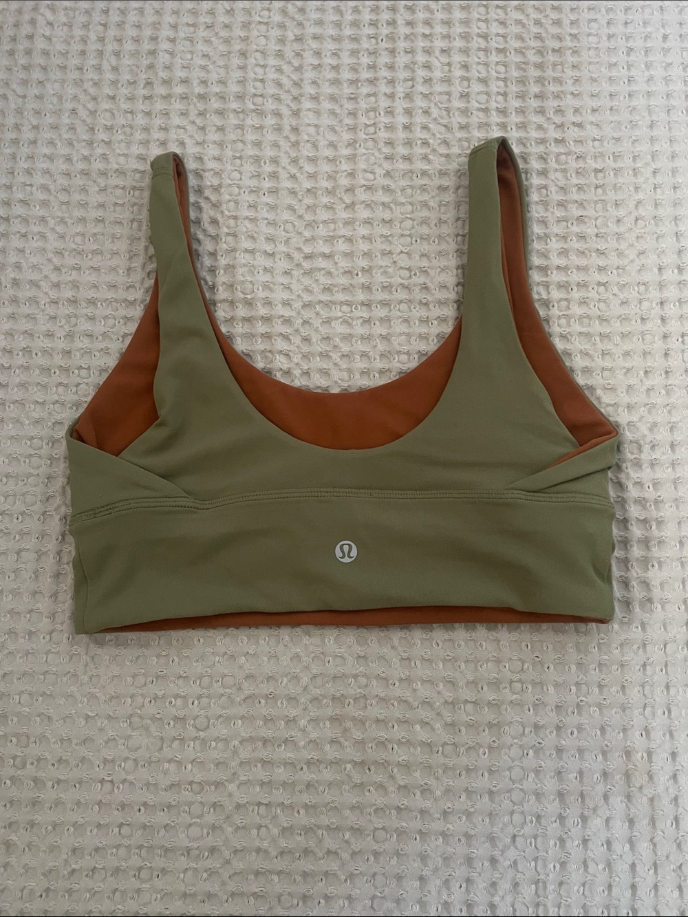 lululemon athletica Reversible Olive Green & Rust Sports Bra